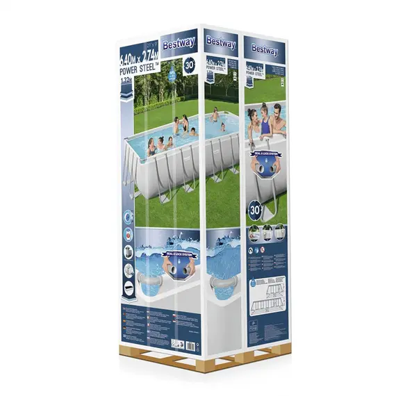 კარკასული აუზი Bestway Power Steel 640 x 274 x 132 cm removable pool , 2 image - Primestore.ge