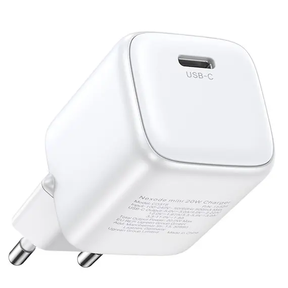 დამტენი UGREEN Charger Type-c CD319 (15326) Nexode, 30W, Single port, USB-C, White , 3 image - Primestore.ge