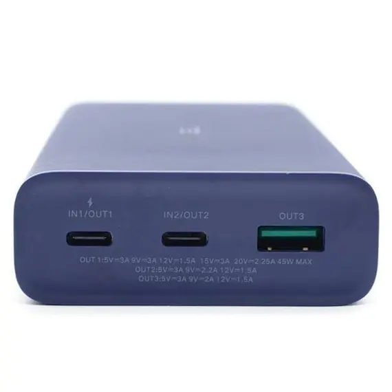 პორტატული დამტენი UGREEN PB165 (80304), 20000mAh, USB-C, Type-c, USB-A, Power Bank, Blue , 2 image - Primestore.ge