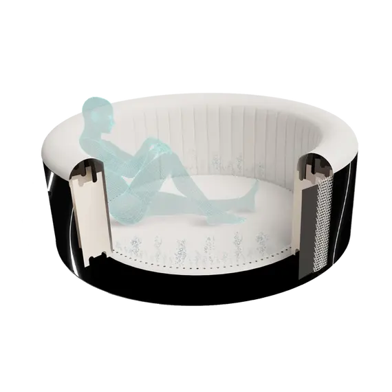 გასაბერი ჯაკუზი Bestway Lay-Z-Spa Hollywood Airjet incl LED lighting , 2 image - Primestore.ge
