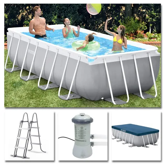 კარკასული აუზი INTEX Prism" pool kit L488 x W244cm , 2 image - Primestore.ge