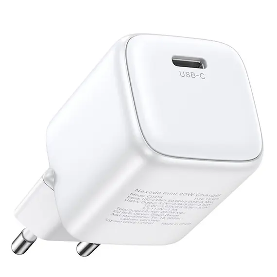 Charger UGREEN Charger Type-c CD318 (15324) Nexode Mini, 20W, Single port, USB-C, White, 2 image