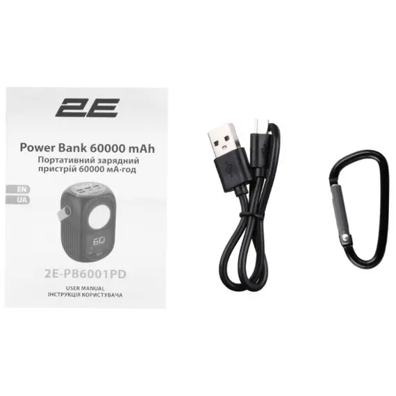 პორტატული დამტენი 2E Power Bank Travel 60000mAh PD Black , 6 image - Primestore.ge