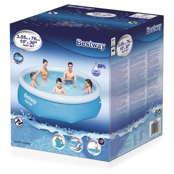 გასაბერი აუზი Bestway Fast Set Swimming Pool 3.05m X 76cm 57266 , 3 image - Primestore.ge