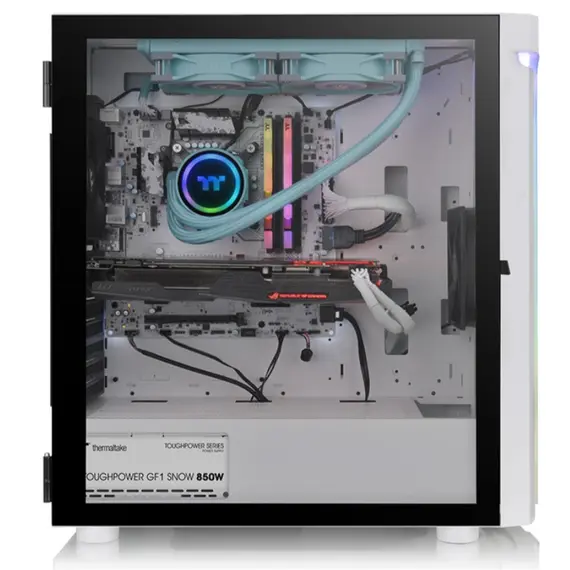 ქეისი Thermaltake H590 TG Snow ARGB - White , 4 image - Primestore.ge