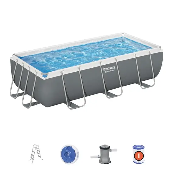 Bestway Power Steel Frame Pool Set with Filter Pump 404 x 201 x 100 cm, 2 image