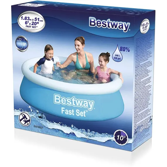 გასაბერი აუზი Bestway Fast Set Pool 1.83mx51cm 57392 , 3 image - Primestore.ge