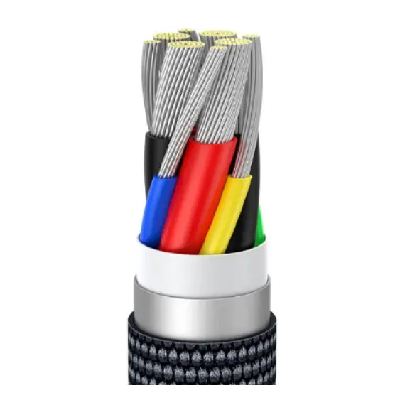 კაბელი Baseus Crystal Shine Series Fast Charging Data Cable Type-C to Type-C 100W 1.2m CAJY000601 , 3 image - Primestore.ge