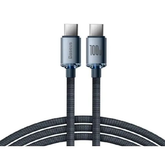 კაბელი Baseus Crystal Shine Series Fast Charging Data Cable Type-C to Type-C 100W 1.2m CAJY000601  - Primestore.ge