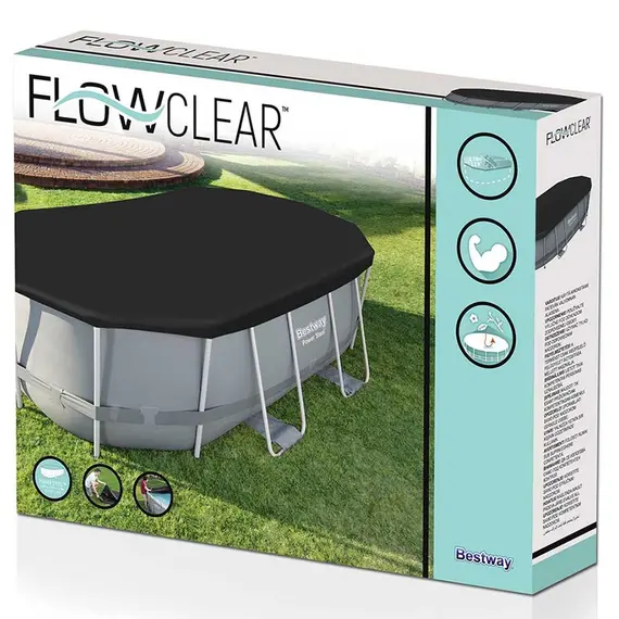 აუზის ტენტი Bestway Flowclear PVC Pool Cover 4.27mX2.50mX1m 58425 , 4 image - Primestore.ge