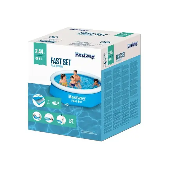 გასაბერი აუზი Bestway Fast Set Inflatable Swimming Pool Round 244x66xm , 3 image - Primestore.ge
