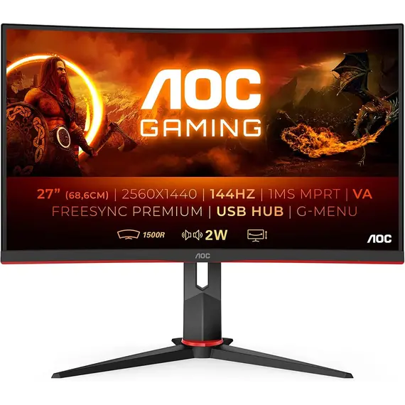 Monitor AOC 27" LCD CQ27G2U/BK