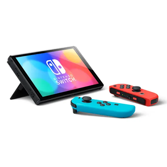 პორტატული სათამაშო კონსოლი Nintendo Switch Console with OLED  Neon Red & Blue \Switch , 4 image - Primestore.ge