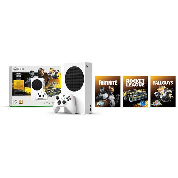 სათამაშო კონსოლი Microsoft Xbox Series S Console with Fortnite + Rocket League + Fall Guys (UK) (Xbox Series S) , 2 image - Primestore.ge