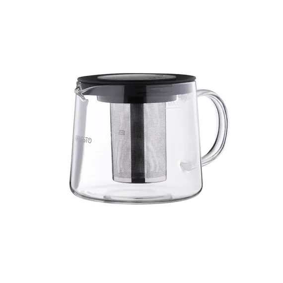 ჩაის დასაყენებელი ARDESTO Tea pot  Black Mars, 1000 ml, stainless steel, glass  - Primestore.ge