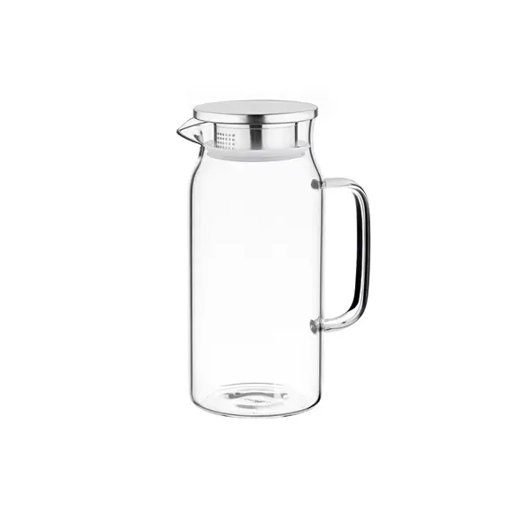 მინის დოქი თავსახურით ARDESTO Pitcher with lid, 1200 ml, borosilicate glass, s/s  - Primestore.ge