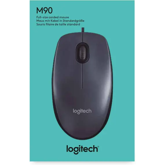 მაუსი LOGITECH M90 Corded Mouse - GREY - USB - EWR2 , 3 image - Primestore.ge