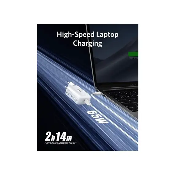 Mobile charger ANKER PowerPort III 65W Pod B2C White/A2712321, 3 image