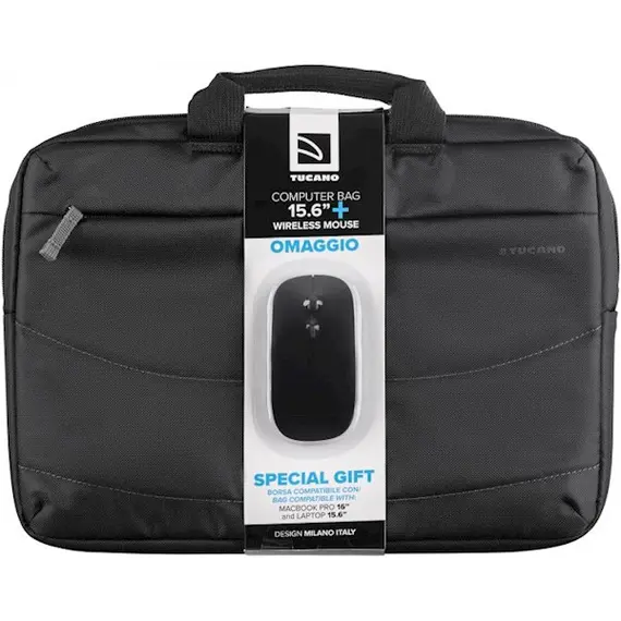 Notebook bag Tucano Bundle Idea computer bag 15.6" (black) + wireless mouse