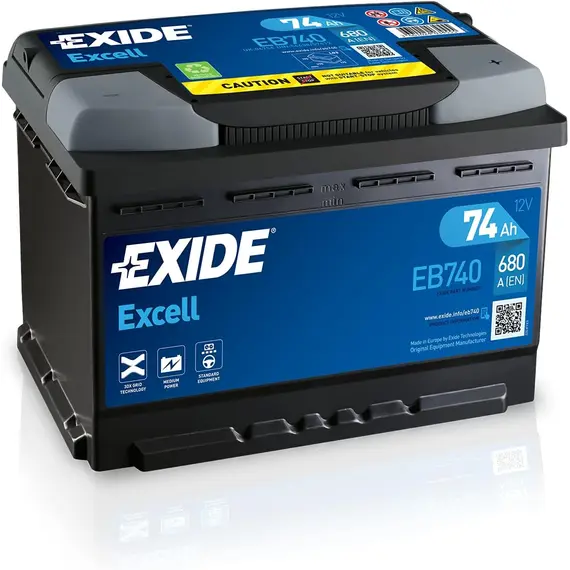 აკუმულატორი Exide EXCELL EB740 74 ა*ს R+ , 2 image - Primestore.ge