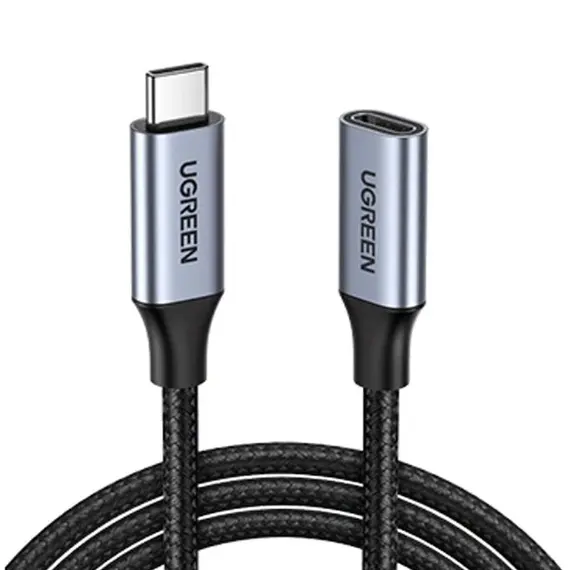 USB ადაპტერი UGREEN US372 (30205), Type-C To Type-C, 1m, Gray , 2 image - Primestore.ge