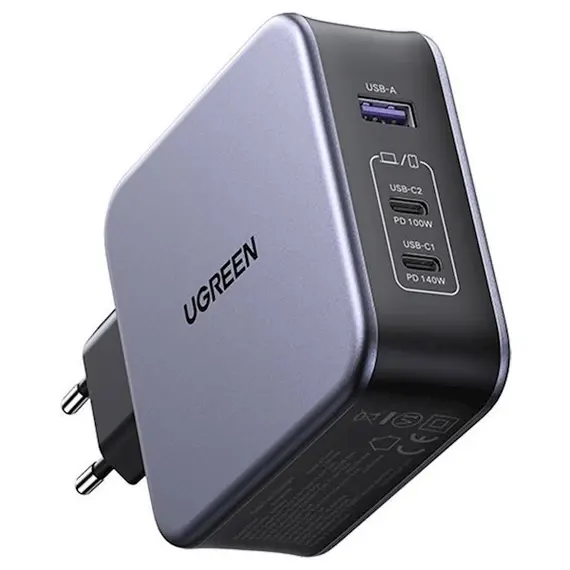 დამტენი UGREEN CD289 (90549), 140W, USB, USB-C, Gray  - Primestore.ge