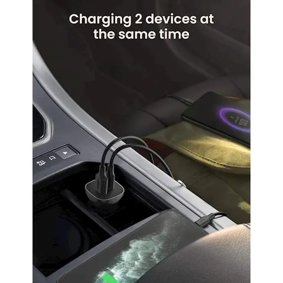 მანქანის USB დამტენი UGREEN CD130 (30780) Dual USB Car Charger 18W Type-C , 2 image - Primestore.ge