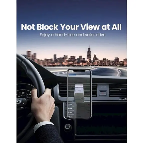მობილურის დამჭერი UGREEN LP290 (80712B), Smartphone Car Holder, Black/Silver , 3 image - Primestore.ge