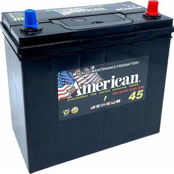 აკუმულატორი AMERICAN 45 ა*ს JIS მარჯ.  - Primestore.ge