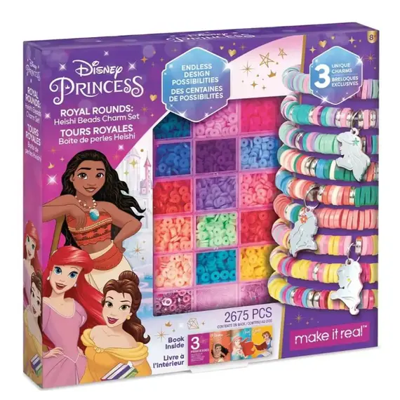 აქსესუარების გასაკეთებელი ნაკრები Make It Real Disney Princess Moana Royal Rounds Heishi Beads  - Primestore.ge