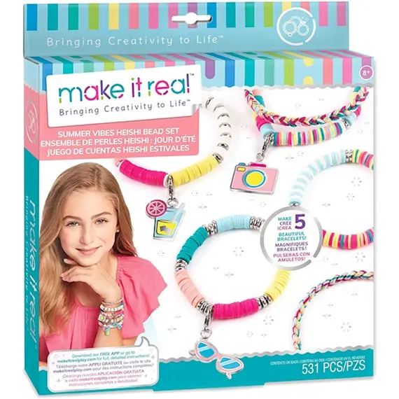 Bracelet Set Make It Real Summer Vibes Heishi Bead Bracelets