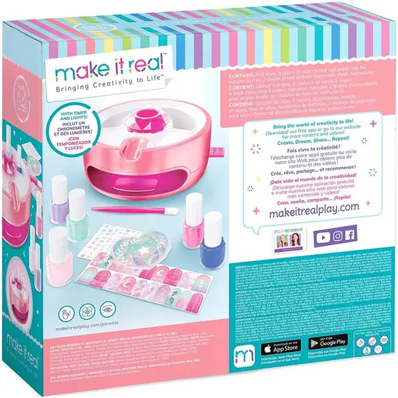 საბავშვო ფრჩხილების ლაქის ნაკრები Make It Real Light Magic Nail Studio , 2 image - Primestore.ge