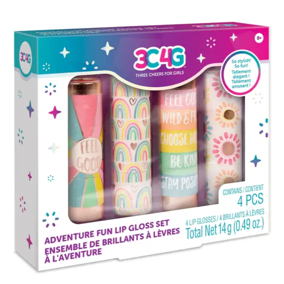 საბავშვო ტუჩსაცხების ნაკრები Make It Real 3C4G Mini Fridge Lip Gloss Set  - Primestore.ge