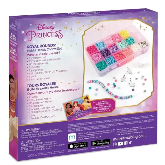 აქსესუარების გასაკეთებელი ნაკრები Make It Real Disney Princess Moana Royal Rounds Heishi Beads , 2 image - Primestore.ge