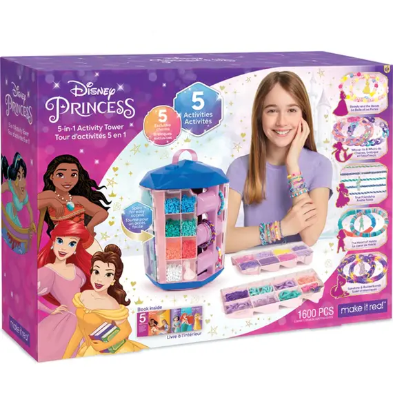 მძივების ნაკრები Make It Real Disney 5 in 1 Activity Tower , 3 image - Primestore.ge