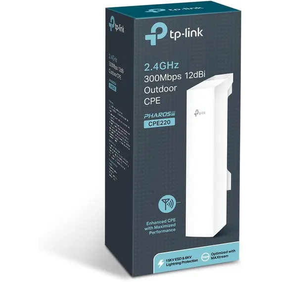 როუტერი TP-Link CPE220 2.4GHz 300Mbps 12dBi Outdoor CPE , 4 image - Primestore.ge