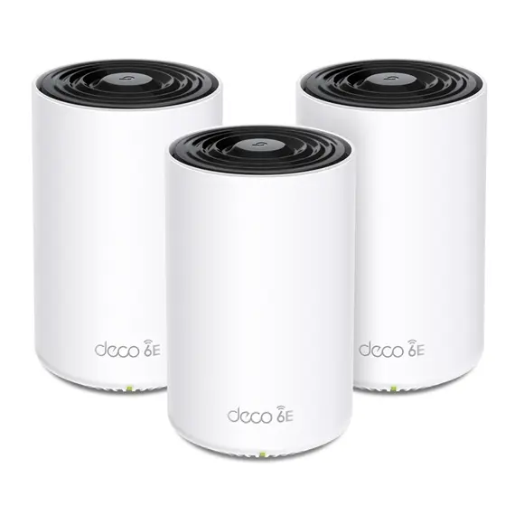 როუტერი TP-Link Deco XE75 Pro (3-pack) AXE5400 Tri-Band Mesh Wi-Fi 6E System  - Primestore.ge