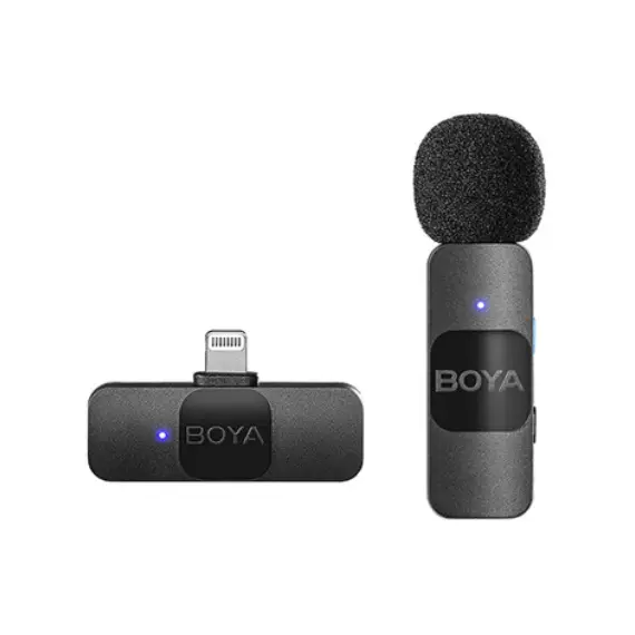 მიკროფონი Boya BY-V1 Ultracompact 2.4GHz Wireless Microphone System  - Primestore.ge