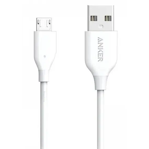 კაბელი ANKER - MICRO USB (3FT) WHITE A8132021  - Primestore.ge