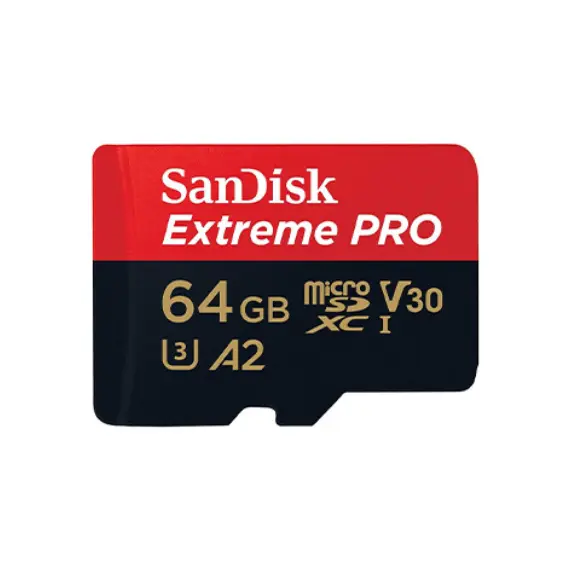 მეხსიერების ბარათი SanDisk 64GB Extreme Pro MicroSD/XC UHS-I Card Up to 200MB/s V30 SDSQXCU-064G-GN6MA  - Primestore.ge