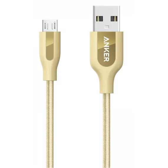 კაბელი ANKER - MICRO USB 3FT GOLDEN A8142HB1 A81420B1 , 2 image - Primestore.ge
