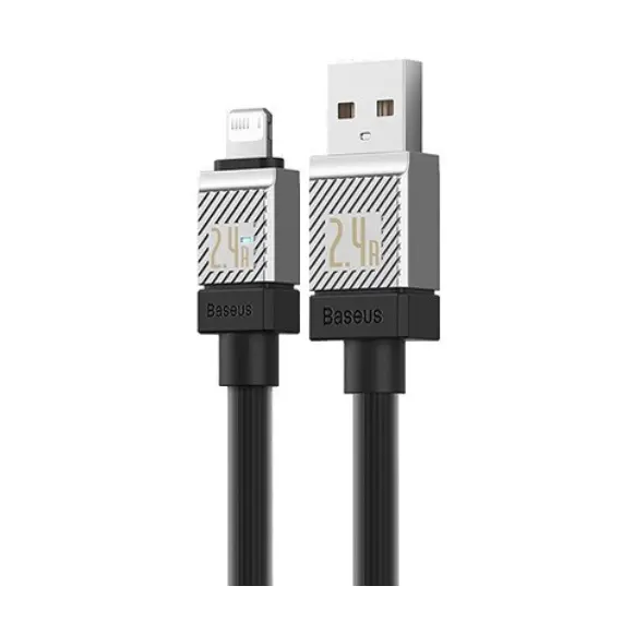 კაბელი Baseus CoolPlay Series Fast Charging Cable USB to iP 2.4A 1m CAKW000401  - Primestore.ge