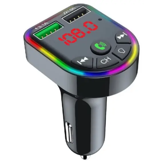 Radio modulator Gembird BTT-05 FM-radio transmitter and USB charger Black, 2 image