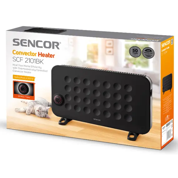 ელექტრო გამათბობელი Sencor SCF 2101BK Heating Convector , 7 image - Primestore.ge