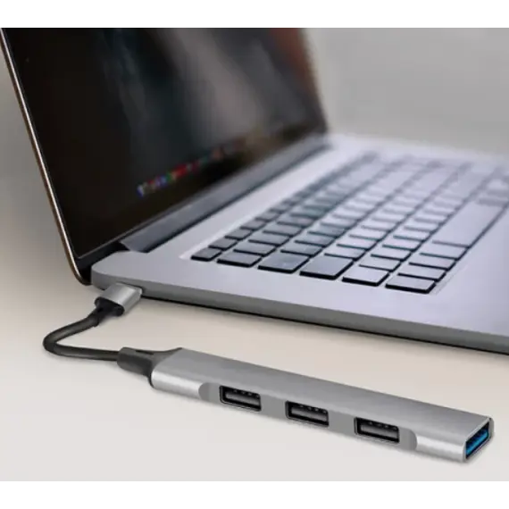USB ჰაბი Logilink UA0391 USB3.0 4-port Slim Hub With Aluminum Casing , 4 image - Primestore.ge