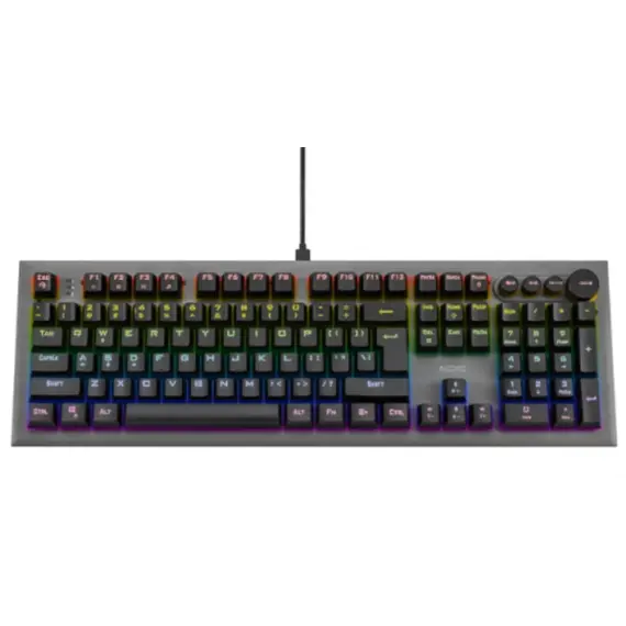 კლავიატურა NOXO CONQUEROR Mechanical Rainbow Backlit Gaming Keyboard BLUE Switch EN/RU Black , 3 image - Primestore.ge