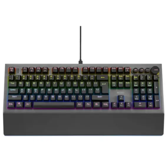 კლავიატურა NOXO CONQUEROR Mechanical Rainbow Backlit Gaming Keyboard BLUE Switch EN/RU Black  - Primestore.ge