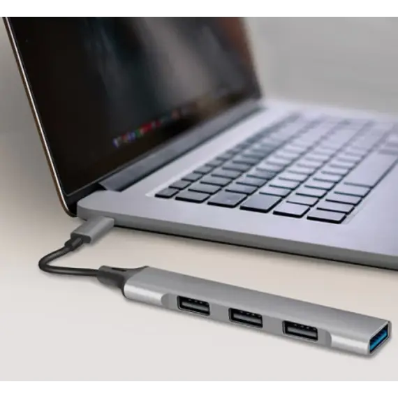 USB ჰაბი Logilink UA0392 USB3.2 Type-C 4-port Slim Hub With Aluminum Casing , 4 image - Primestore.ge