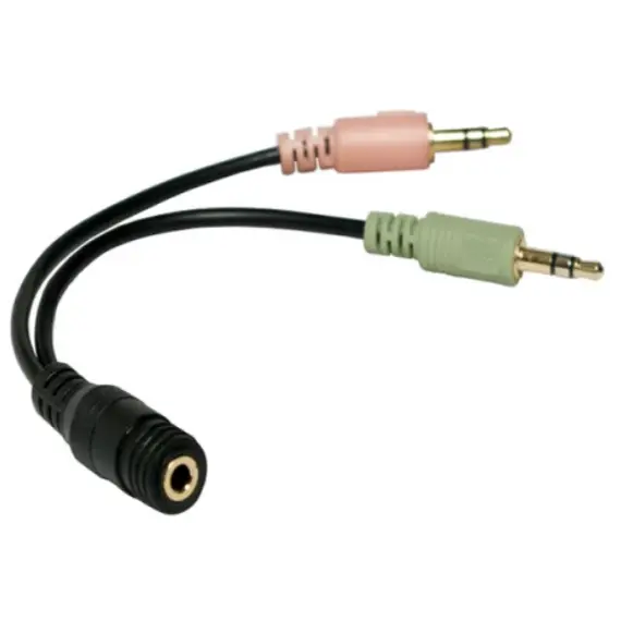ადაპტერი Logilink CA0020 Audio adapter 3.5 stereo 4p. female to 2 x 3.5 stereo male , 2 image - Primestore.ge
