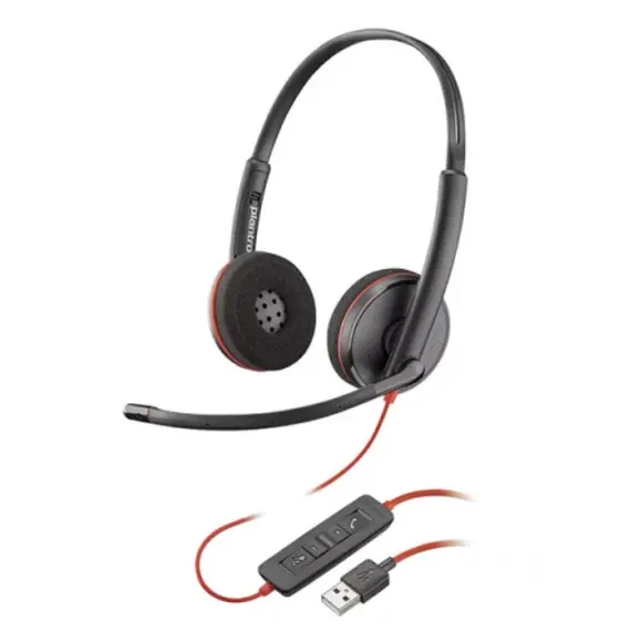 Headset Poly Plantronics Blackwire C3220 Wired USB Headset Black - 209745-201